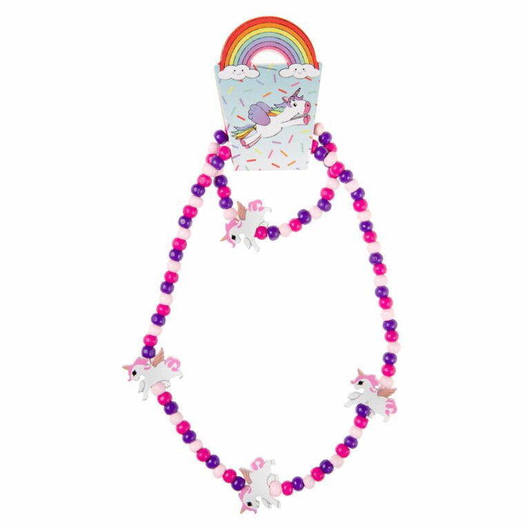 Houten sieradenset unicorn