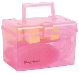Mini poetskist met borstels | roze