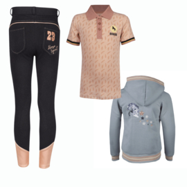 Set Red Horse: rijbroek slim fit, polo & vest