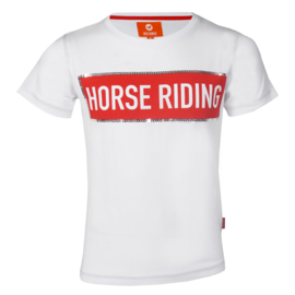 Red Horse shirt Horse Riding | wit