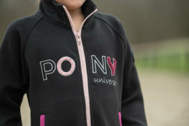 HKM paardrijvest Polly | zwart/roze
