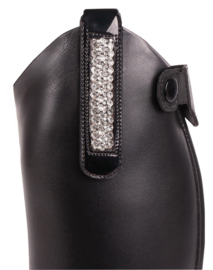Laarzenclips | zwart zilver strass