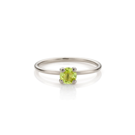 Peridote Aanschuifring | Palladium Witgoud