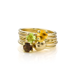 Stapel Groen & Bruin | 5 ringen