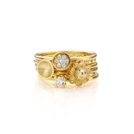 Stapel Goud en Diamant | 5 ringen