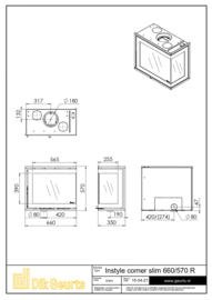 DIK GEURTS INSTYLE CORNER SLIM 660/570 links of rechts