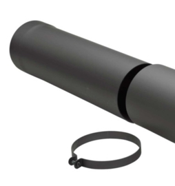 Paspijp 50cm dikwandig staal 2mm zwart
