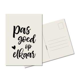 Ansichtkaart | Pas goed op elkaar | eco