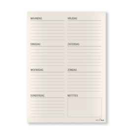 MOOI eco weekplanner  | A5 notitieblok | deskplanner