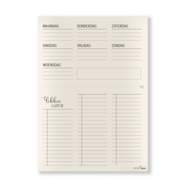 MOOI eco menuplanner | A5 notitieblok