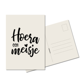 Ansichtkaart | Hoera een meisje | eco