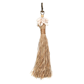 Decoratieve hanger - Raffia Cowrie Shell Tassel