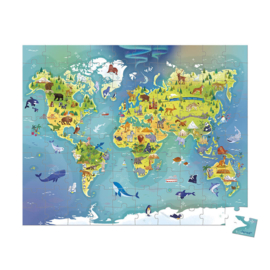 Janod - Puzzel - De Wereld - 100 stuks