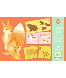 Djeco - Puzzel Duo - Baby Dieren