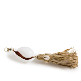 Decoratieve hanger - The Kubu Keychain - White Natural