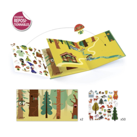 Djeco - Herplaatsbare stickers - Magical Forest