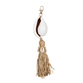 Decoratieve hanger - The Kubu Keychain - White Natural