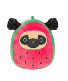 Fidget toy - Squishmallow -  Prince Pug in a watermelon costume - 19cm