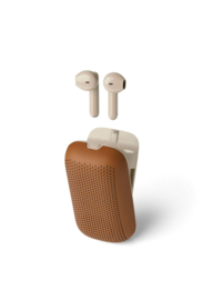 Lexon Speakerbuds - Earbuds + 3W Bt Speaker - Camel