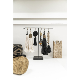 Decoratieve hanger - Cotton Wood Keychain - Natural Black