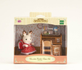 Sylvanian families - Chocolade meisje konijn/bureel