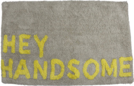 Badmat - Hey Handsome - Yellow 50x80cm