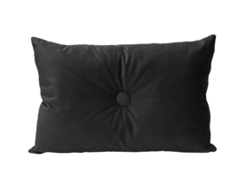 Kussen - Velours - Button - 60x40cm - Black