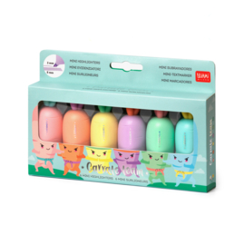 Legami - Mini Highlighters - Tekstmarker - Pastel - 6 stuks