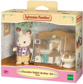 Sylvanian families - Broer chocolade konijn/badkamer