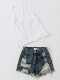 Short - Jeans - zwart