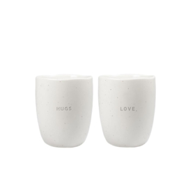 Mok - Hugs/Love - Set van 2 - 300ml