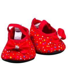 Red/Multi-Color Dot High Heels