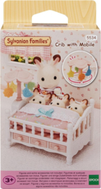 Sylvanian Families - Bed voor drieling met mobiel