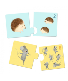 Djeco - Puzzel Duo - Baby Dieren