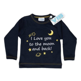 T-Shirt VIB - I love you to the moon and back - Navy