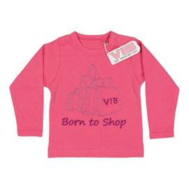 T-Shirt VIB - Born to Shop - Roze