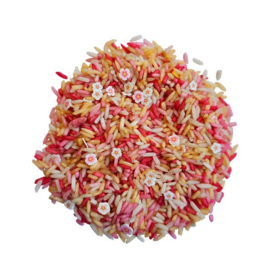 Speelrijst - Pink Flower mix - 500gr