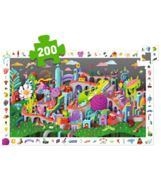 Djeco - Observatiepuzzel - Crazy Town - 200 Stuks