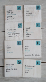 Houten Onderzetters - Scrabble Letters