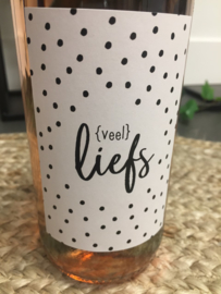 Wijn - Fles Rose - Veel Liefs