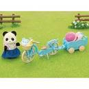 Sylvanian Families - Panda meisje met fiets en skates