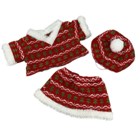 FESTIVE KNIT OUTFIT WITH HAT