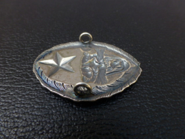 Massief zilveren baret embleem No.5 Commando