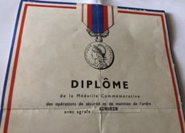 Diplome Commemorative  Afrique du Nord