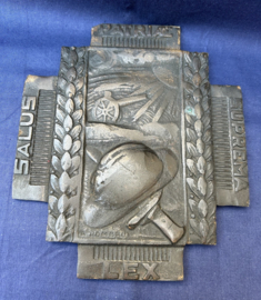 Bronzen plaquette van het Vuurkruis