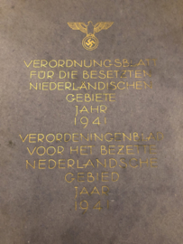 Boek: Verordnungsblad für die besetzen Niederländischen gebiete Jahr 1941