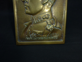 Bronzen plaquette Koning Albert