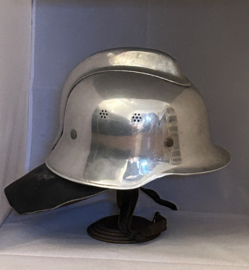 Duitse Feuerwehr helm  aluminum/verchroomd, jaren  60