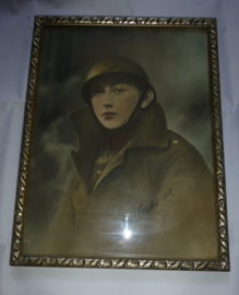 Ingelijst portret Belgische soldaat  1937