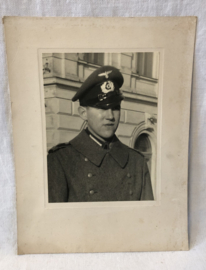 Foto Wehrmacht Onder Officier met wintermantel ww2